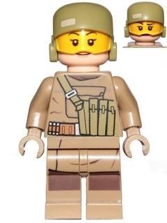 Resistance Trooper (Female) - Dark Tan Hoodie Jacket, Ammo Pouch, Helmet without Chin Guard